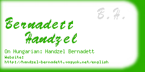 bernadett handzel business card